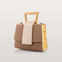 Sandy Beige/Cappuccino Saffiano