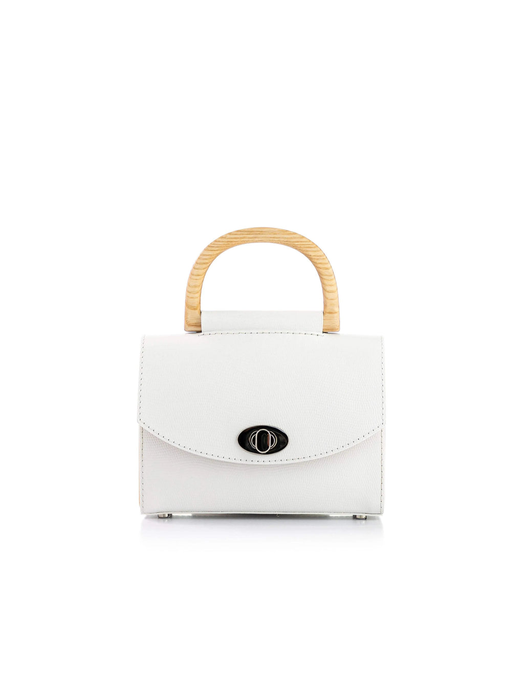 Aurora Mini White Saffiano
