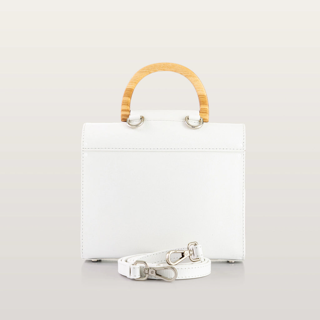 Aurora White Saffiano