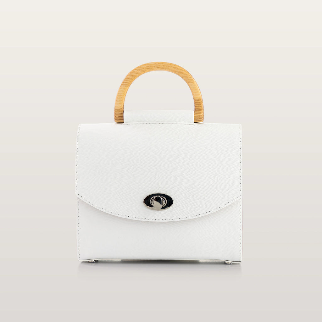 Aurora White Saffiano