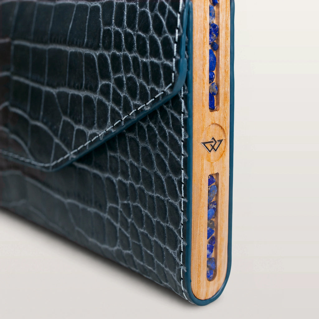 Essence Phone Bag Blue Graphite Croco