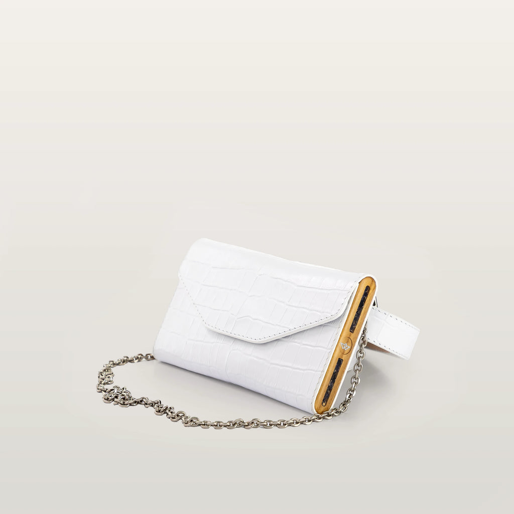 Essence Phone Bag White Croco