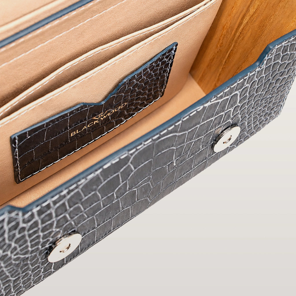 Fjord Blue Graphite Croco
