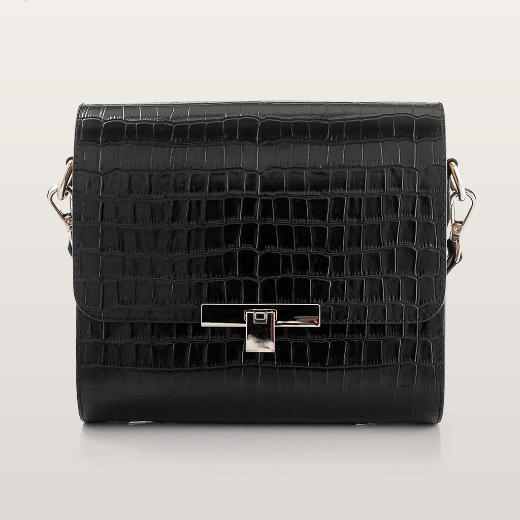 Gloria Black Croco