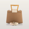 Sandy Beige/Cappuccino Saffiano
