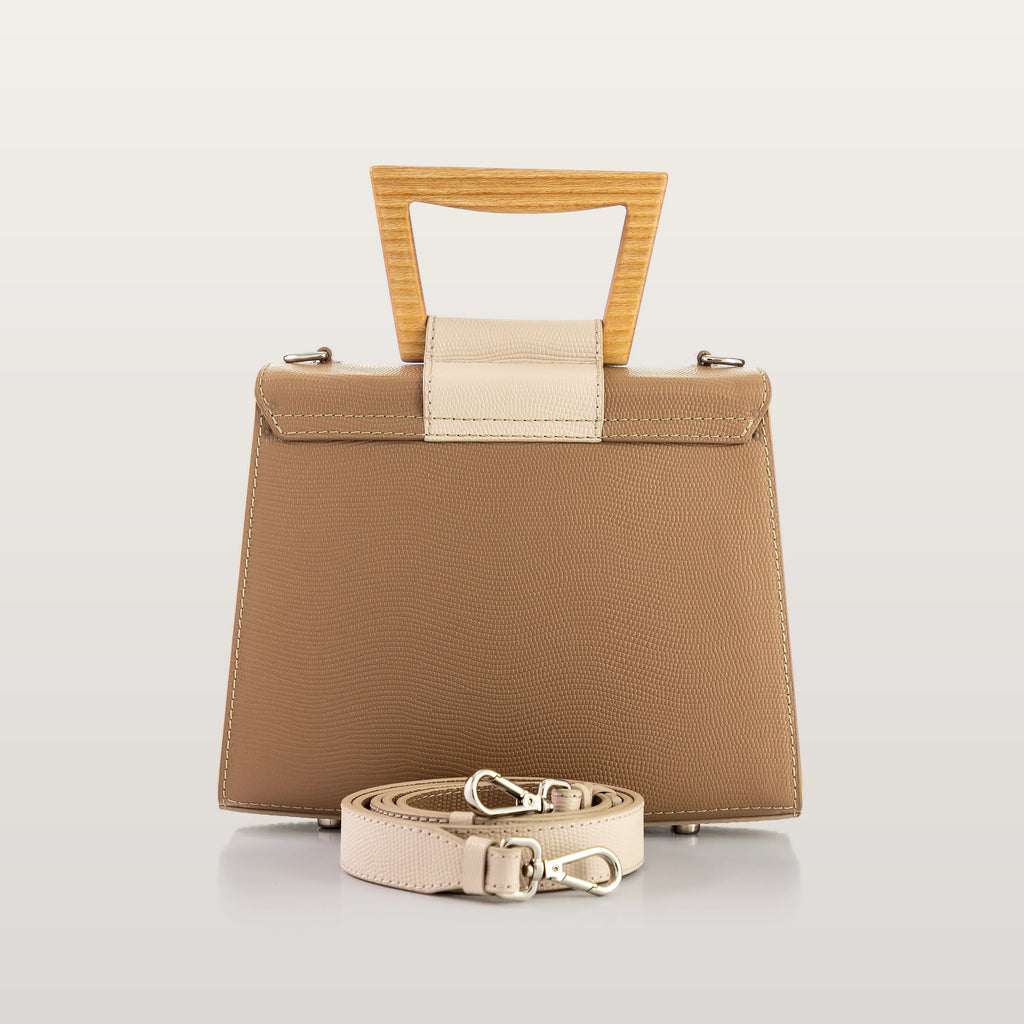 Sandy Beige/Cappuccino Saffiano